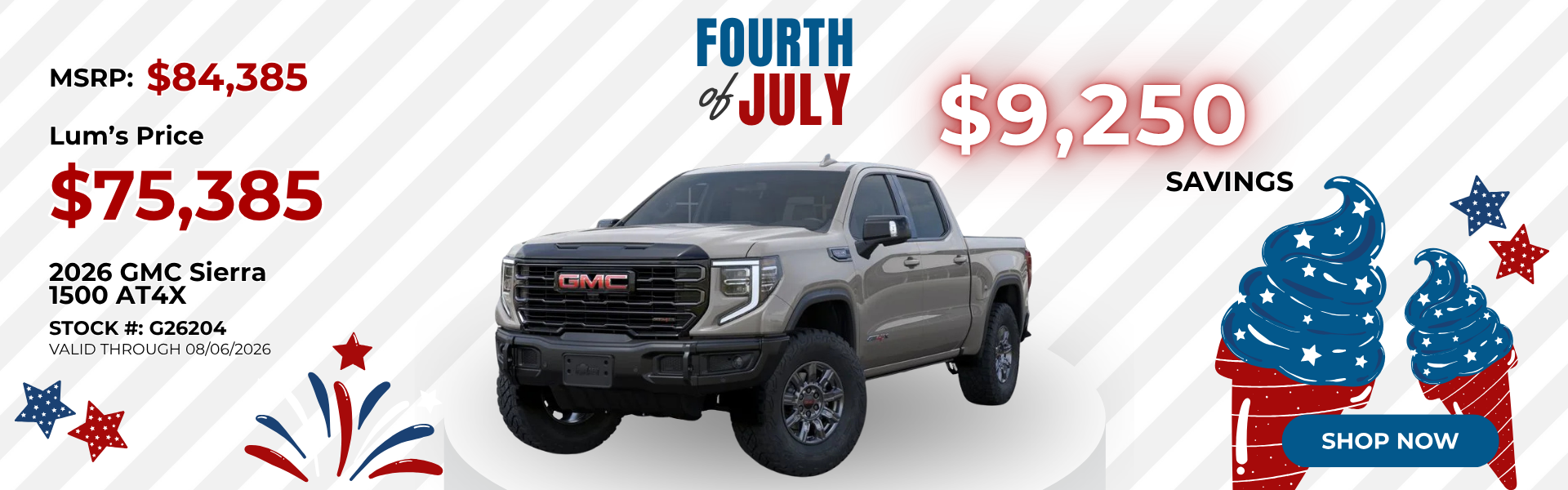2026 GMC Sierra 1500 AT4X
